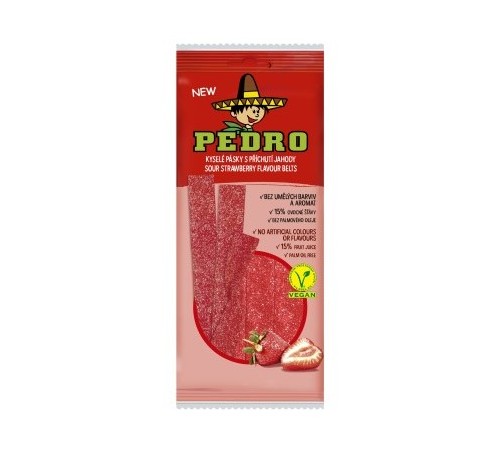 Жевательные конфеты PEDRO Strawberry belts 80g
